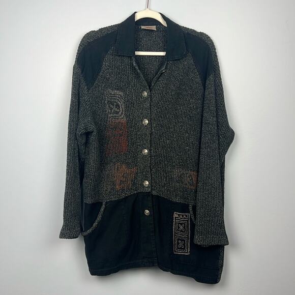 BC Sport by Blue cactus vintage art to wear button down sweatshirt jacket - Picture 1 of 10